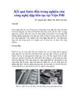 Kết quả bước đầu trong nghiên cứu công nghệ dập liên tục tại Viện IMI
