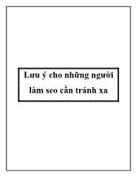 Lưu ý cho những người làm seo cần tránh xa
