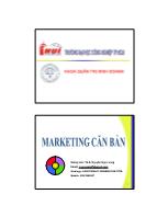 Marketing căn bản Chương 3:Sản phẩm