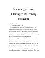 Marketing cơ bản -Chương 2: Môi trường marketing
