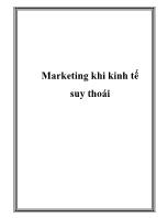 Marketing khi kinh tế suy thoái