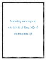 Marketing nội dung cho các thiết bị di động: Một số thủ thuật hữu ích