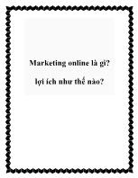 Marketing online là gì? Lợi ích như thế nào?
