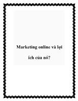 Marketing online và lợi ích của nó?