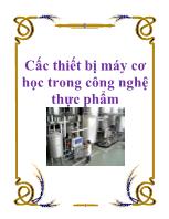 Máy thiết bị cơ học trong công nghệ thực phẩm - Máy và thiết bị vận chuyển
