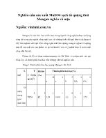 Nghiên cứu sản xuất MnSO4 sạch từ quặng thải Mangan nghèo và mịn