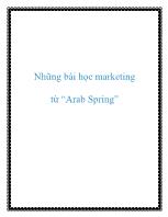 Những bài học marketing từ “Arab Spring”