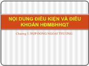 Nội dung điều kiện và điều khoản hợp đồng mua bán hàng hóa quốc tế