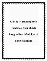 Online Marketing trên facebook biến khách hàng online thành khách hàng của mình
