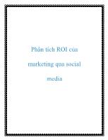 Phân tích ROI của marketing qua social media