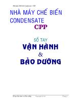 Sổ tay Vận hành và Bảo dưỡng - Nhà  máy Chế biến Condensate CPP