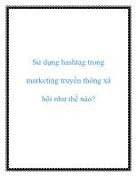 Sử dụng hashtag trong marketing truyền thông xã hội như thế nào?