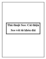 Thủ thuật Seo: Cải thiện Seo với từ khóa dài