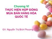 Thực hiện hợp đồng mua bán hàng hóa quốc tế