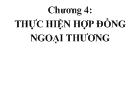 Thực hiện hợp đồng ngoại thương