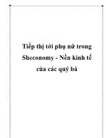 Tiếp thị tới phụ nữ trong Sheconomy - Nền kinh tế của các quý bà