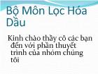 Tiểu luận Lọc hóa dầu - Phương pháp quang phổ