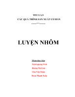 Tiểu luận Luyện nhôm