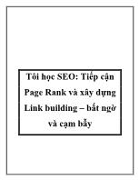 Tôi học SEO: Tiếp cận Page Rank và xây dựng Link building –bất ngờ và cạm bẫy