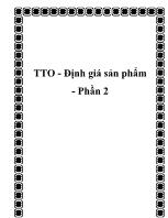 TTO - Định giá sản phẩm - Phần 2