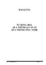 Tự động hóa quá trình sản xuất quá trình công nghệ