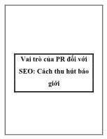 Vai trò của PR đối với SEO: Cách thu hút báo giới
