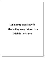 Xu hướng dịch chuyển Marketing sang Internet và Mobile là tất yếu