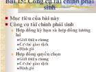 Bài 15: Công cụ tài chính phái sinh