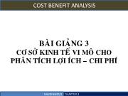 Bài giảng 3 Cơ sở kinh tế vi mô cho phân tích lợi ích – chi phí