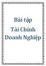 Bài tập Tài chính doanh nghiệp