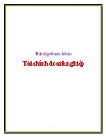 Bài tập tham khảo Tài chính doanh nghiệp