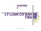 Chương 2 Lý luận cơ bản về tiền tệ