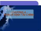 Chương 4 - Hoạch định tài chính