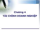 Chương 4 Tài chính doanh nghiệp