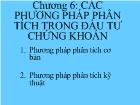 Chương 6: Các phương pháp phân tích trong đầu tư chứng khoán