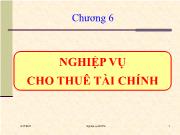 Chương 6 Nghiệp vụ cho thuê tài chính