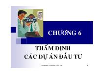 Chương 6 Thẩm định các dự án đầu tư