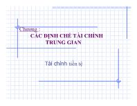 Chương : Các định chế tài chính trung gian