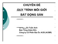 Chuyên đề Quy trình môi giới bất động sản