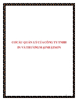 Cơ cấu quản lý của công ty TNHH in và thương mại Nhật Sơn