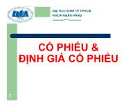 Cổ phiếu & định giá cổ phiếu