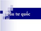 Đầu tư quốc tế