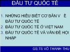 Đề tài Đầu tư quốc tế