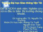 Đề tài NCKH sinh viên: Nghiên cứu rủi ro đầu tư trên thị trường chứng khoán