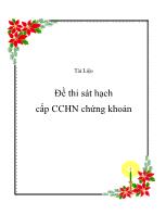 Đề thi sát hạch cấp CCHN chứng khoán