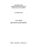 Giáo trình Kế toán ngân hàng