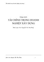 Giáo trình Tài chính trong doanh nghiệp xây dựng