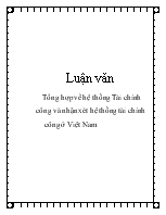 Luận văn Tổng hợp về hệ thống Tài chính công và nhận xét hệ thống tài chính công ở Việt Nam