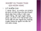 Nghiệp vụ thanh toán qua ngân hàng