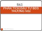 Phân tích đầu tư Bất động sản thương mại